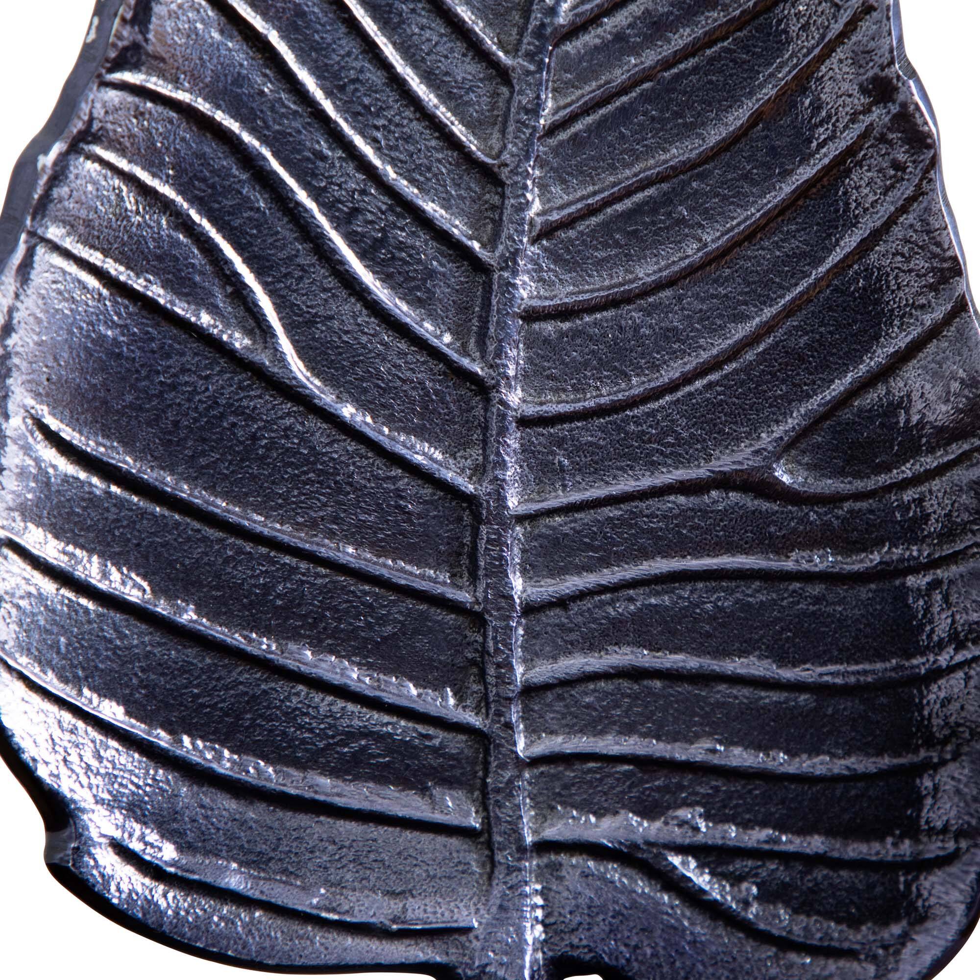 17" Aluminum Bodhi Leaf Sculpture Decorative Accent